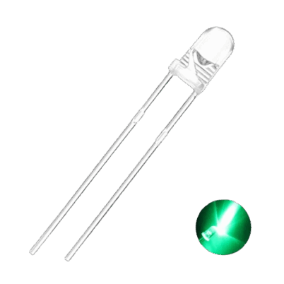 LED GREEN 3MM GLASS ال ای دی سبز