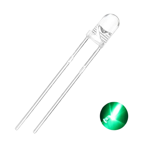 LED GREEN 3MM GLASS ال ای دی سبز