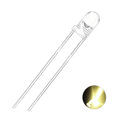 LED YELLOW 3MM GLASS ال ای دی زرد