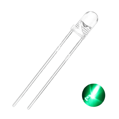LED GREEN 3MM GLASS ال ای دی سبز