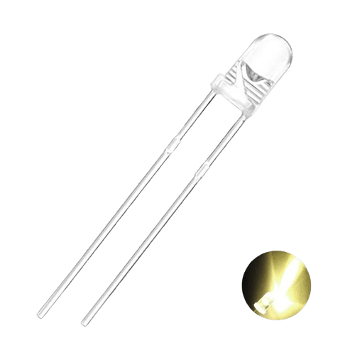 LED YELLOW 3MM GLASS ال ای دی زرد