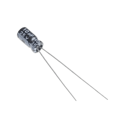 CAP 10UF 25V BLACK خازن الکترولیت دیپ