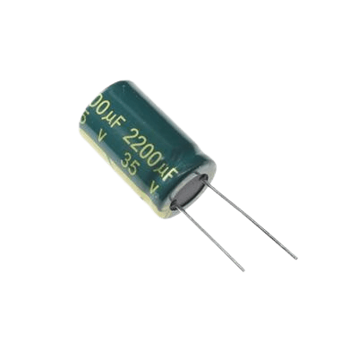 CAP 2200UF 35V GREEN خازن الکترولیت دیپ