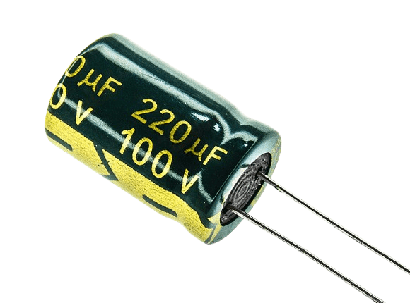 CAP 220UF 100V BLACK&GOLD خازن الکترولیت دیپ