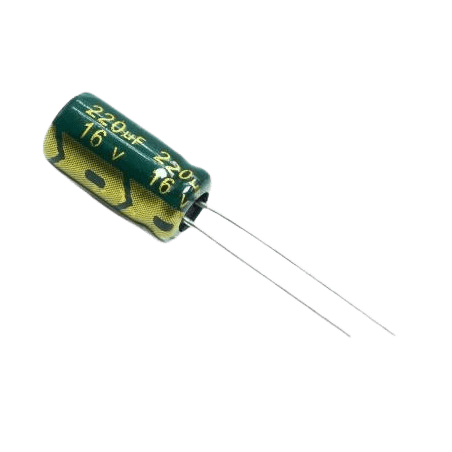 CAP 220UF 16V GREEN خازن الکترولیت دیپ