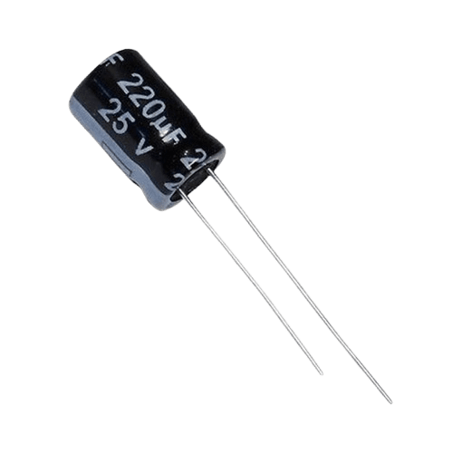 CAP 220UF 25V BLACK خازن الکترولیت دیپ