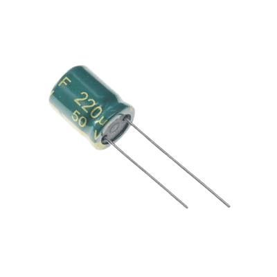 CAP 220UF 50V GREEN خازن الکترولیت دیپ