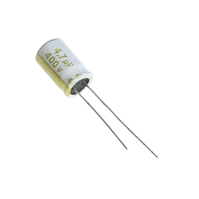 CAP 4.7UF 400V WHITE خازن الکترولیت دیپ
