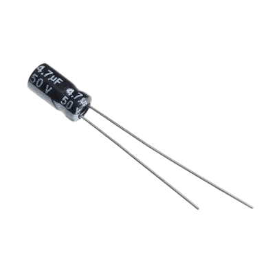 CAP 4.7UF 50V BLACK خازن الکترولیت دیپ
