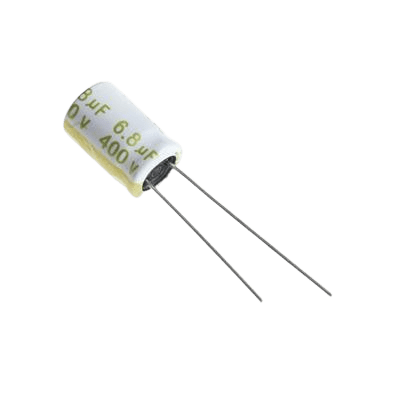 CAP 6.8UF 400V WHITE خازن الکترولیت دیپ