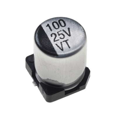 خازن الکترولیت CAP ELEC 100UF 25V 6.3*7.7MM SMD