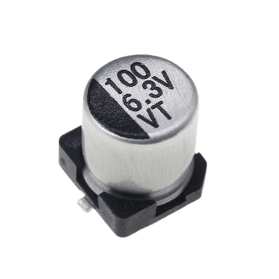 خازن الکترولیت CAP ELEC 100UF 6.3V 5*5.4MM SMD