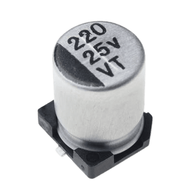 خازن الکترولیت CAP ELEC 220UF 25V 8*10.5MM SMD