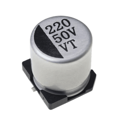 خازن الکترولیت CAP ELEC 220UF 50V 10*10.5MM SMD