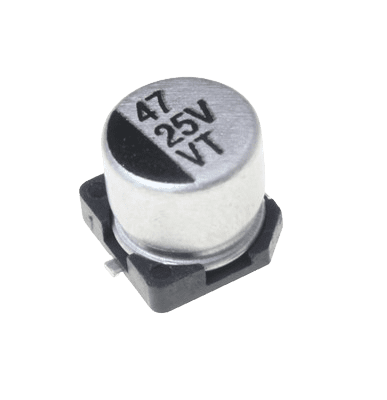خازن الکترولیت CAP ELEC 47UF 25V 6.3*5.4MM SMD