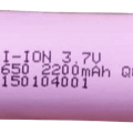 BATTREY LI-ION 18650 2200MA C RATE 5 باطری استوانه ای