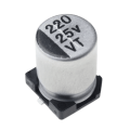 خازن الکترولیت CAP ELEC 220UF 25V 8*10.5MM SMD